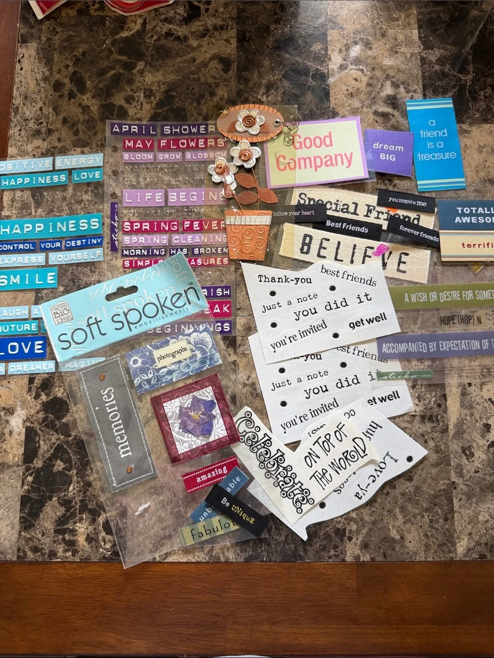 Misc Words Scrapbooking Stickers